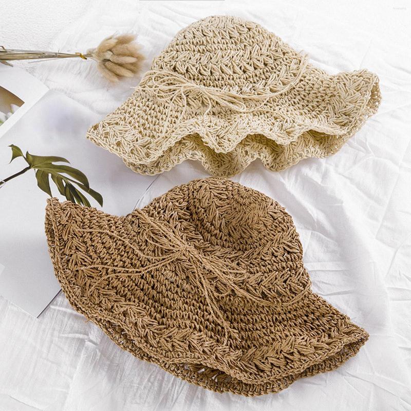 

Wide Brim Hats Sun Straw For Women Foldable Floppy Beach Summer Hat Oversized Weave Big Head Womens, Khaki