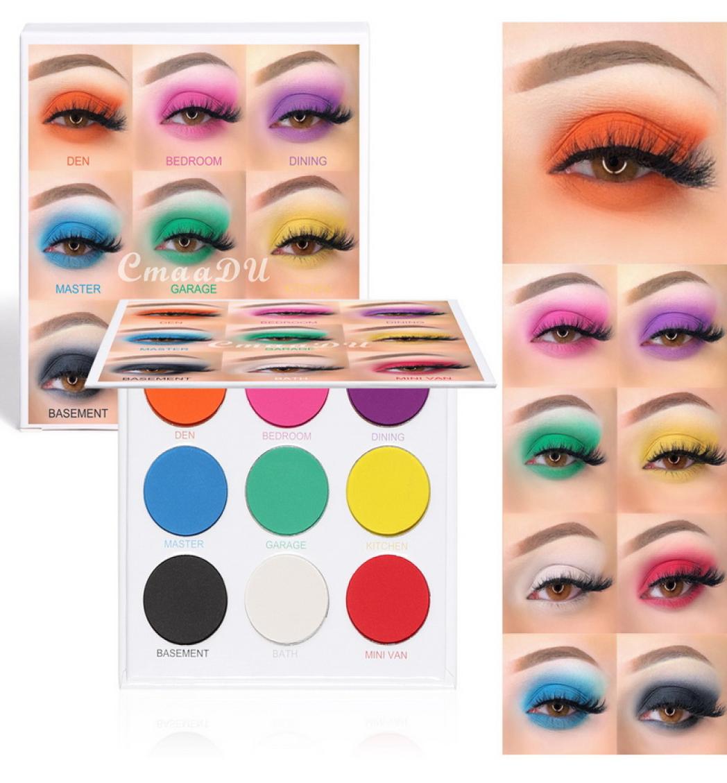 

CmaaDu 9 Color Eye shadows Palette Matte Full Coverage Illuminate and Brighten Beauty Makeup Eyeshadow6125671, Mixed color