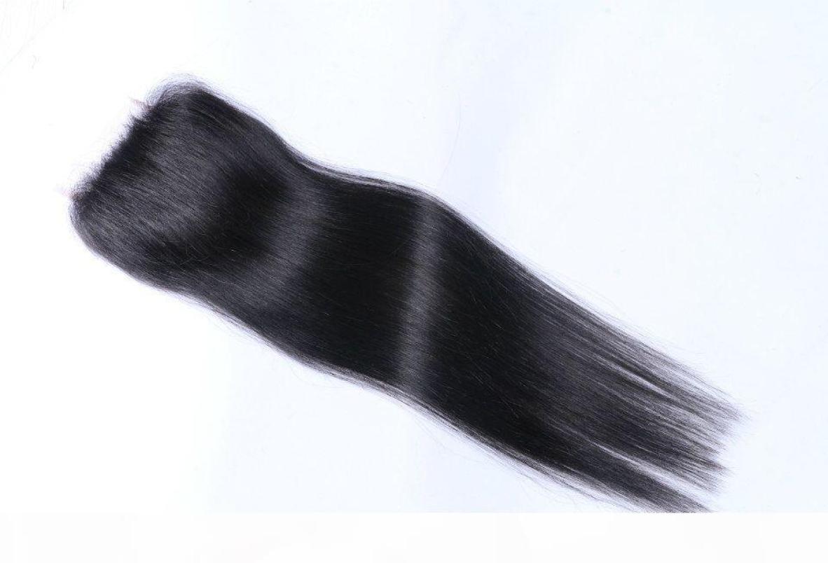 

Top human hair lace closure 3 Way Part Lace Top Closure 4X4quot Peruvian Hair Swiss Lace Closure Bleached Knots Straight Hair9951561, Natural color