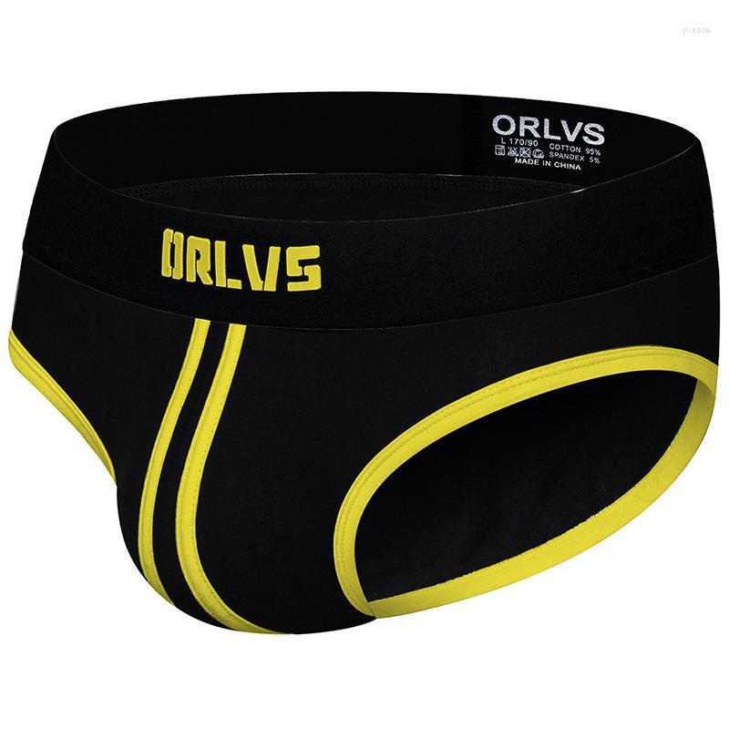 

Underpants ORLVS Men's Underwear Low Waist Elastic Cotton U Raised Sexy Triangle Pants Summer Breathable Short OR168, Blue