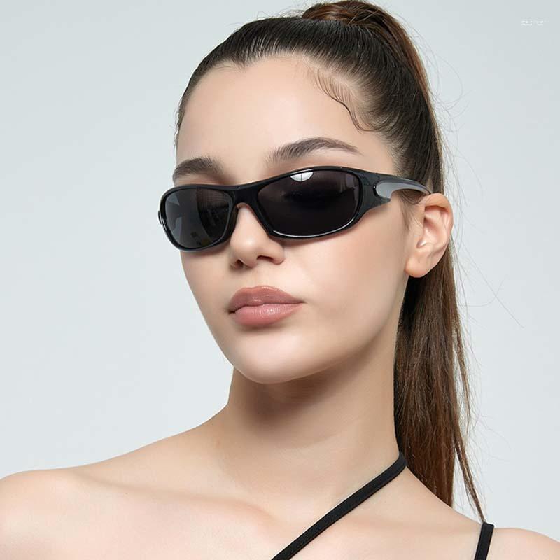 

Sunglasses Vintage Square Women Brand Designer Steampunk Sun Glasses Female Fashion Y2K Sports Shades Black