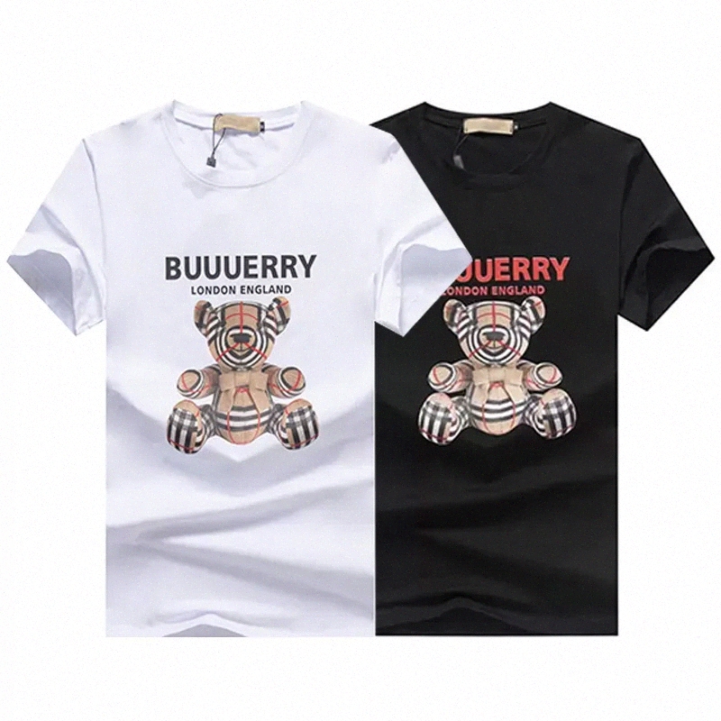 

summer Brand Mens T Shirt Fashion Men Women Designers Clothing High Quality Short sleeve casual loose Couple Tee 96 G735#, White