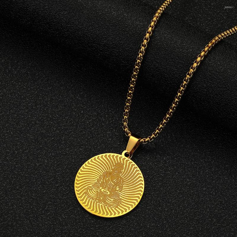 

Pendant Necklaces CHENGXUN Stainless Steel Buddha Men Necklace Jewelry For And Women