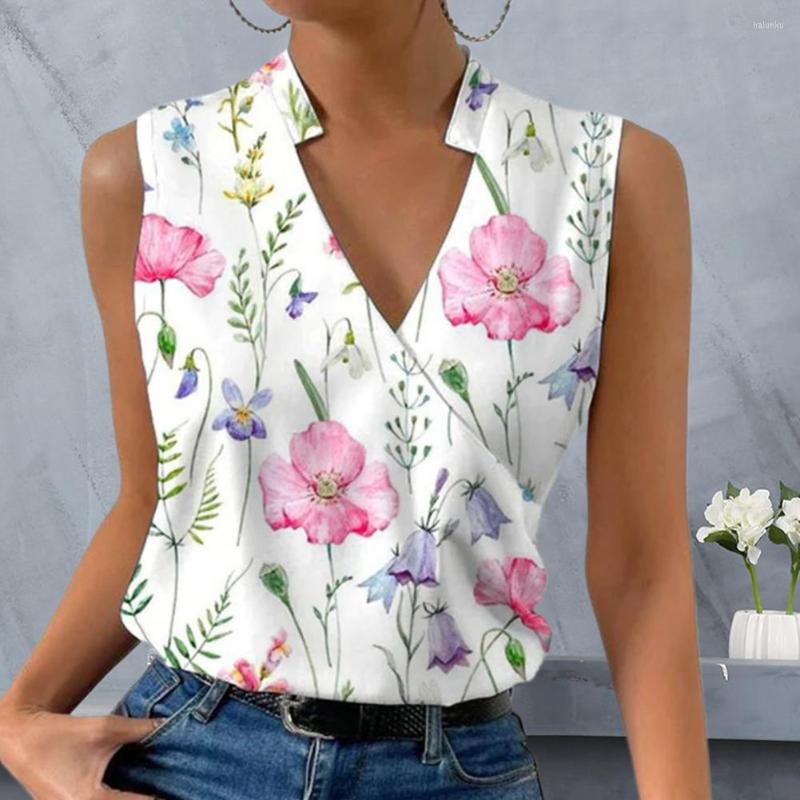 

Women' Blouses Tee Top Stand Collar T-shirt Vest Women Floral Print Loose, Pink