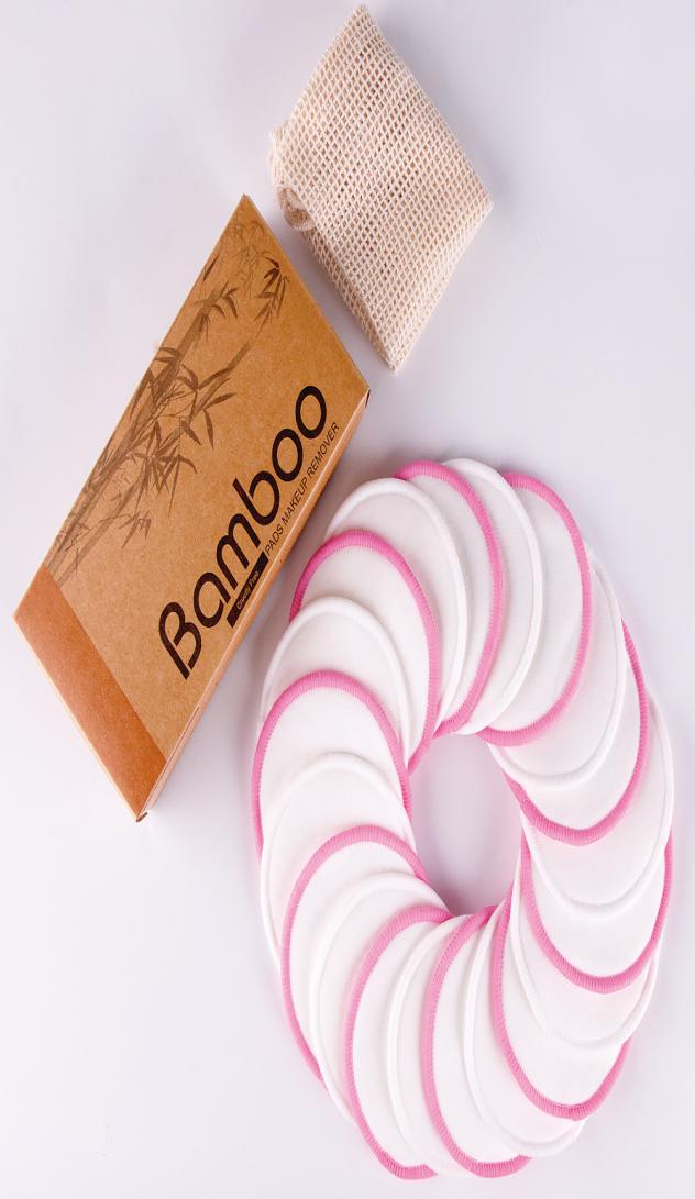 

DHL 20 Pcs Reusable Makeup Remover Pads pink white Facial Cleansing bamboo With Laundry Bag Makeup Remover cotton Rounds5678588