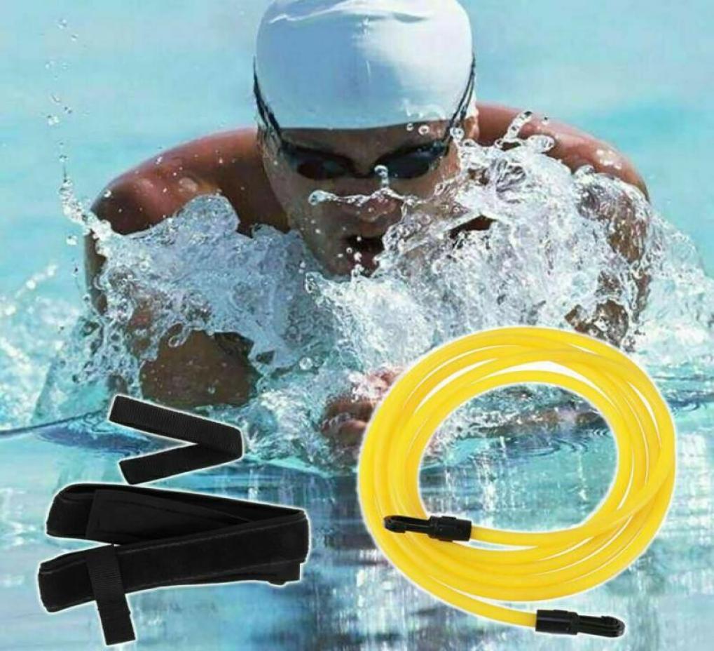 

Pool Accessories 4 4m Swim Training Belts Leash Swimming Tether Stationary Harness Static Bungee Cords Resistance Bands Profess3639742