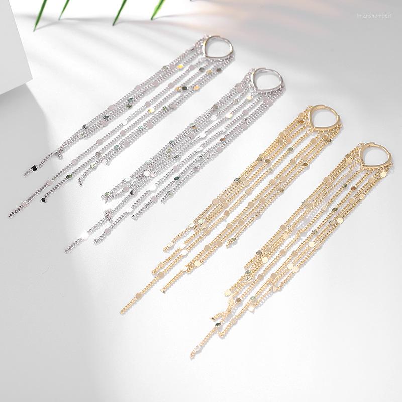 

Hoop Earrings SUYU Geometric Ear Line Temperament Simple Love Buckle Long Flow