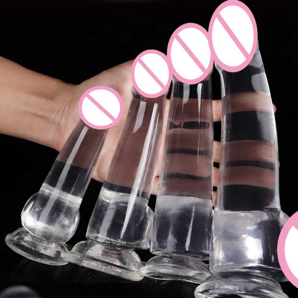 

Sex Toy Massager Dildo for Women Smooth Transparent Dildos Huge Anal Plug with Suction Cup Gay Prostate Massager Adult Toys