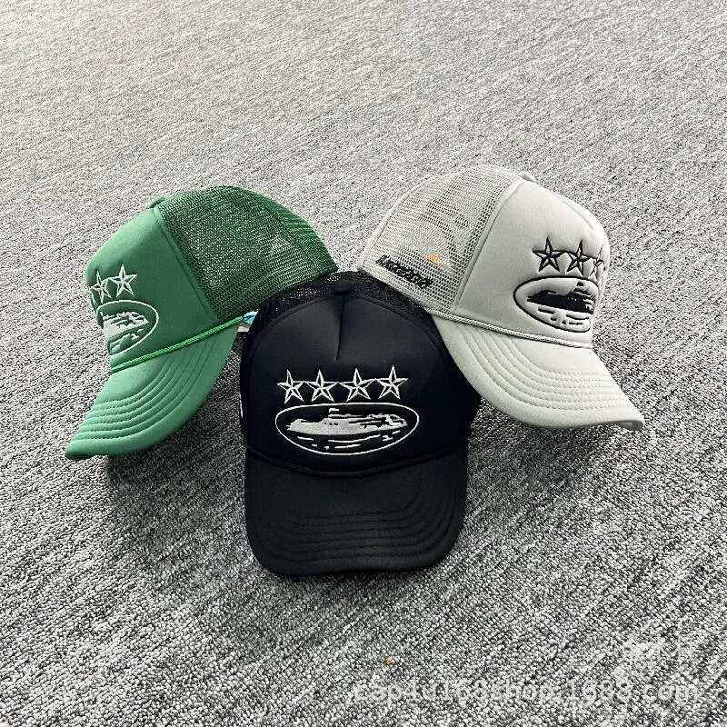 

European and American Personality Cruise Ball Caps Corteiz CRTZ Trucker Hat Embroidery Truck Hat Summer, Grey