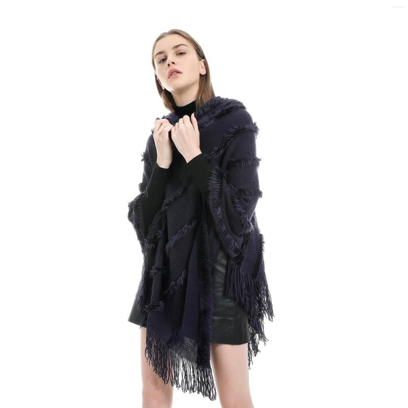 

Scarves European Style Solid Color Fringe Hooded Warm Shawl Scarf