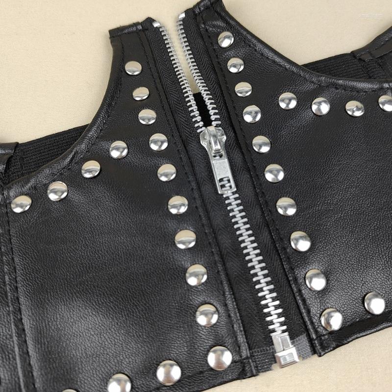 

Belts Elastic Zipper Closure Corset Studded Waist For Woman Tight High Slimming Body Shaping Girdle Belt, Black
