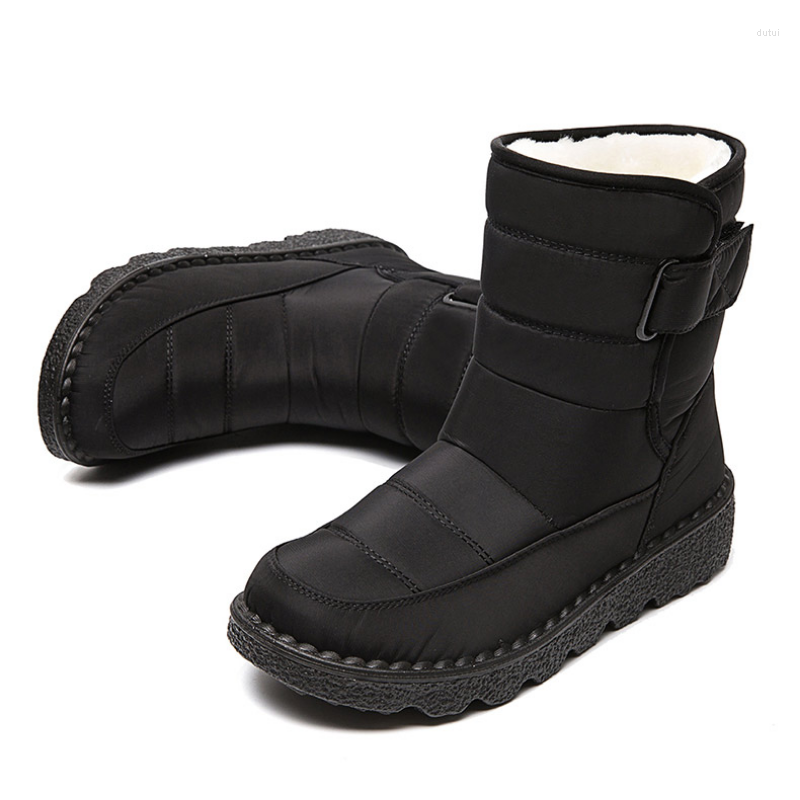 

Boots Women Winter Unisex Warm Ankle Shoes For Men Snow Casual Non Slip Waterproof Platform Heels Botas Mujer Female 2023, Black