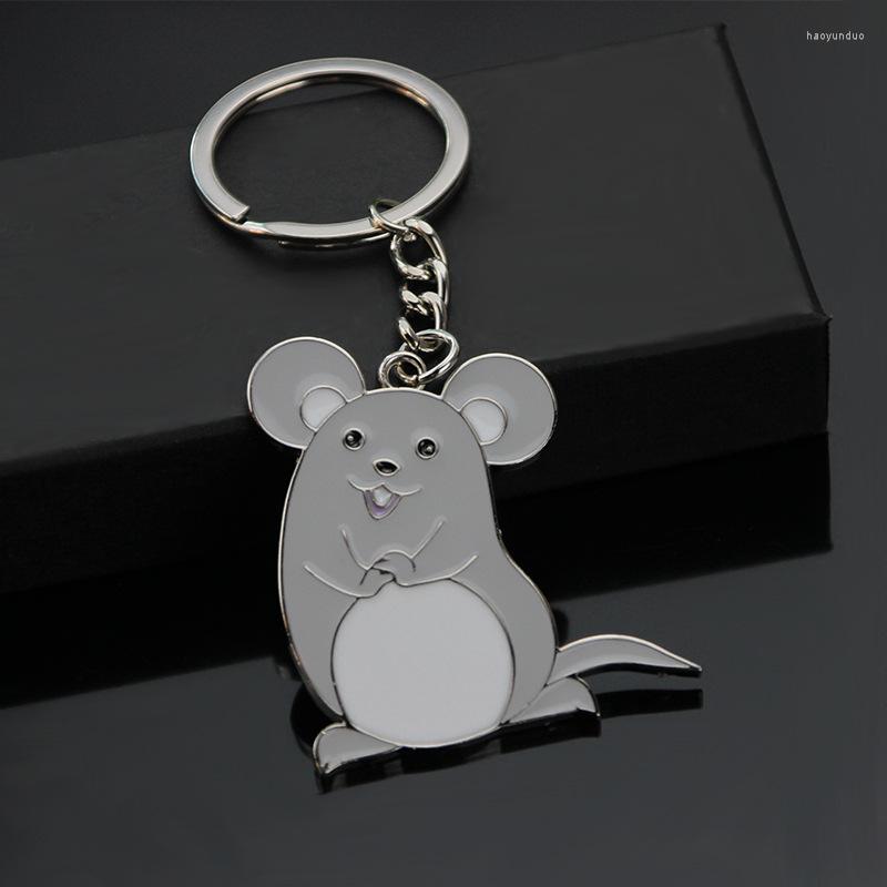 

Keychains Fashion Mouse Enamel Keyring Animal Handmade Metal Key Holder Women Cute Rat Souvenir Bag Pendant Car Trinket Gift