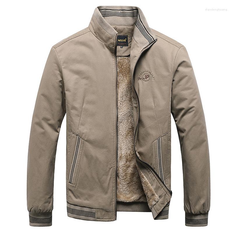 

Men's Jackets Fleece Autumn Winter Men Male Cotton Casual Solid Cargo Fashion Thick Warm Coats Mens High Quality Jacket, Green leisure jk8988