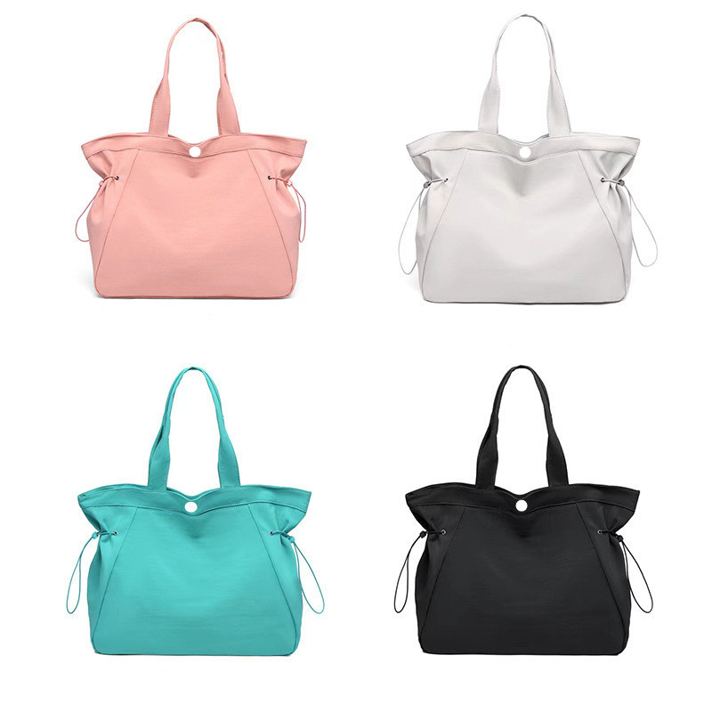 

One Shoulder Bag Handbag Lightweight Waterproof Large Capacity Tote Yoga Bag Outdoor Sports Fitness Bag, Black