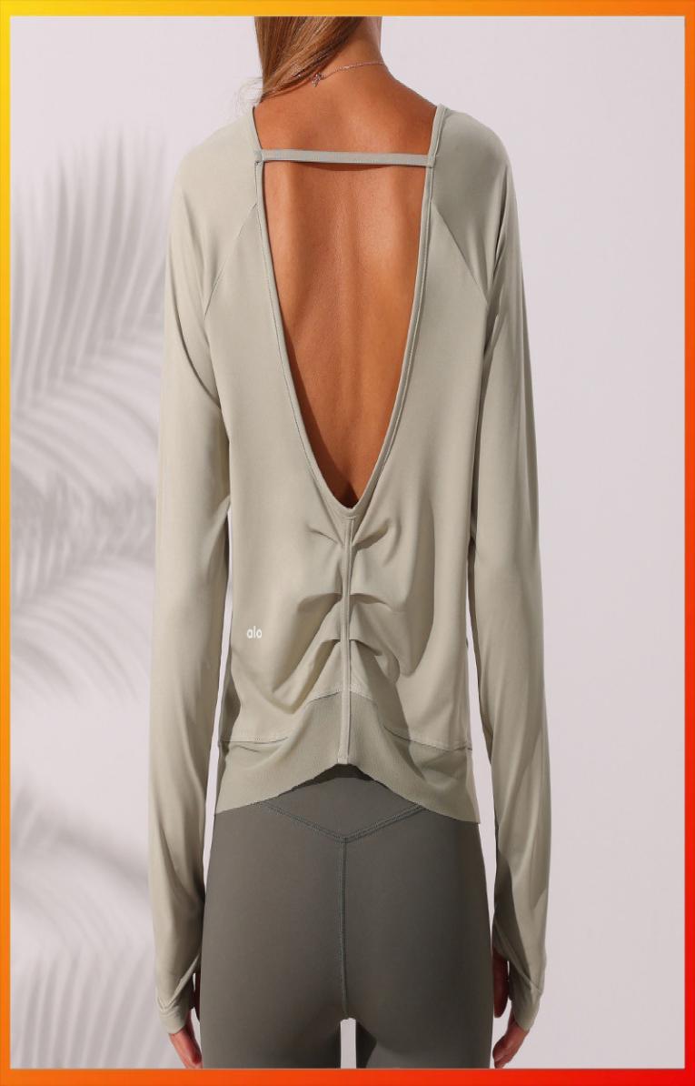 

Yoga Women039s Fall New Tshirt Back Hollow Sexy Top Women039s Training Tops Fitness Running Sports Long Sleeve Breathabl8731587, Mix order(please mark the color)