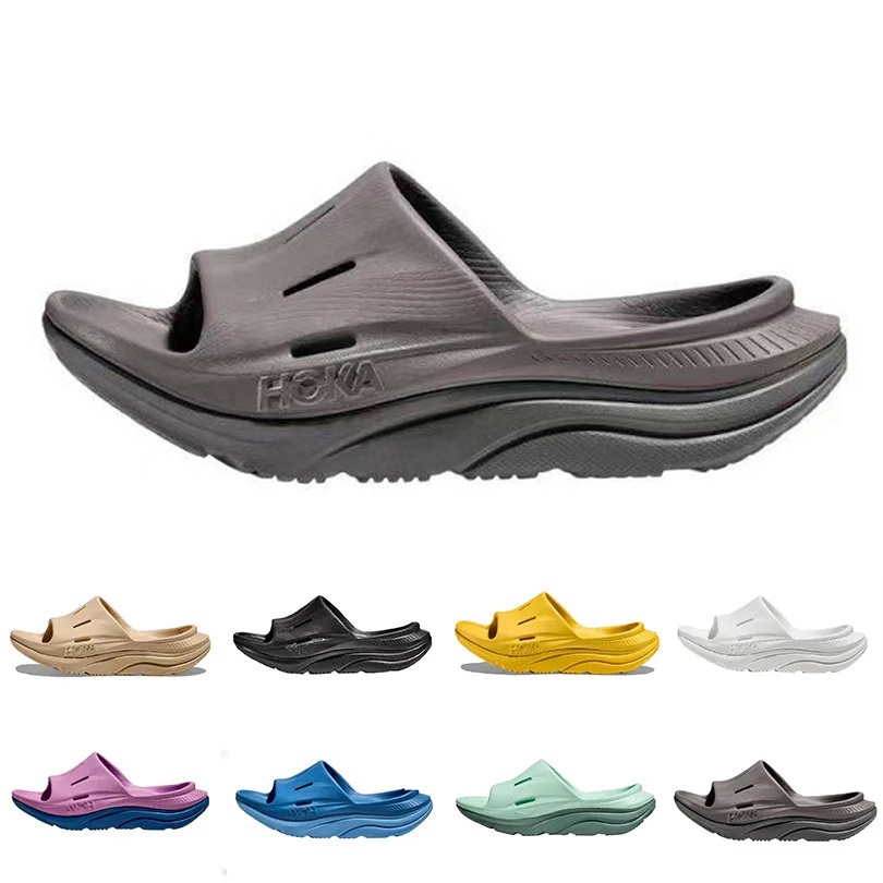 

Hokas ONE ONE ORDA RECOVERY SLIDE 3 designer sandals Slipper for women men slides yellow white black womens summer outdoor shoe Hoka Slippers 36-46, Color#9