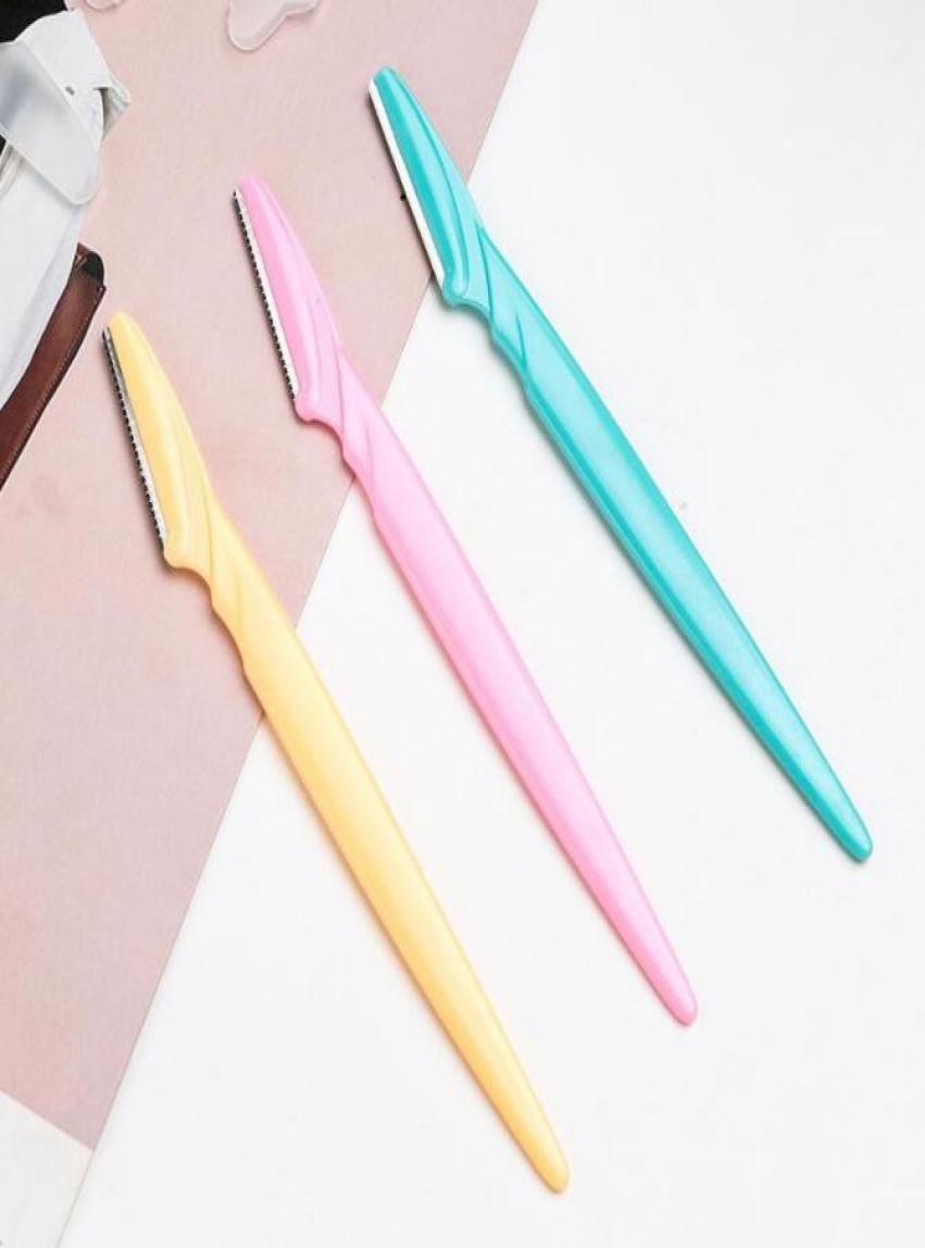 

Face Eyebrow Hair Removal Shaper Trimmer Shaver Facial Razor with Cover Stainless Steel Makeup Tool 2021 pop1505874