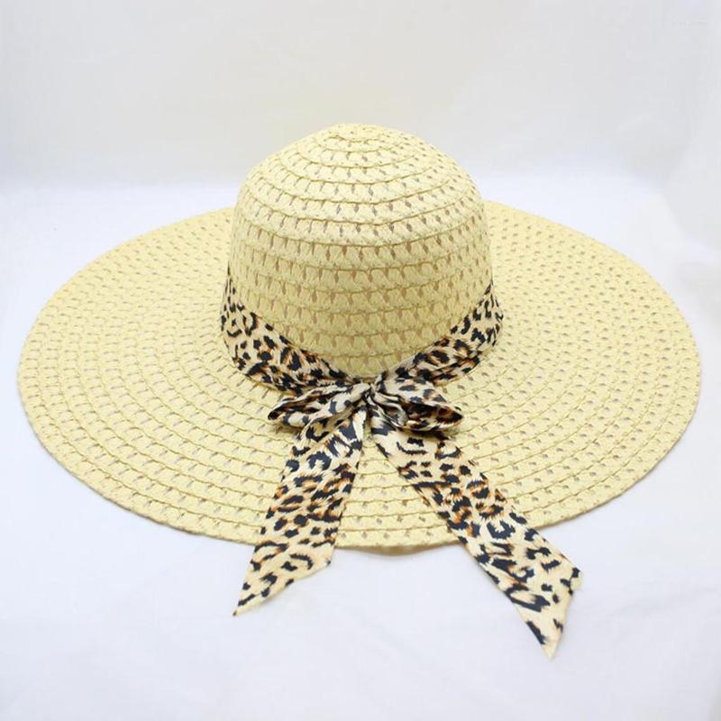 

Wide Brim Hats Summer Women Straw Hat Bowknot Floppy Panama Female Lady Outdoor Foldable Beach Sun Cap, Yellow