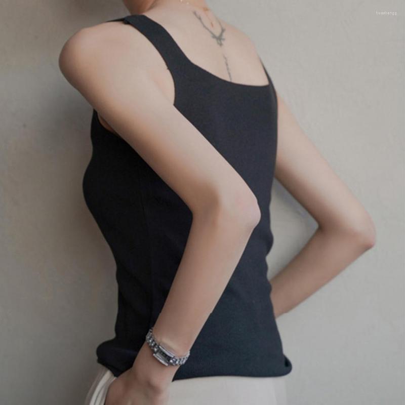 

Women's Blouses Summer Vest Solid Color Lady Camisole Knitted Pullover  Women Top Garment, Blue