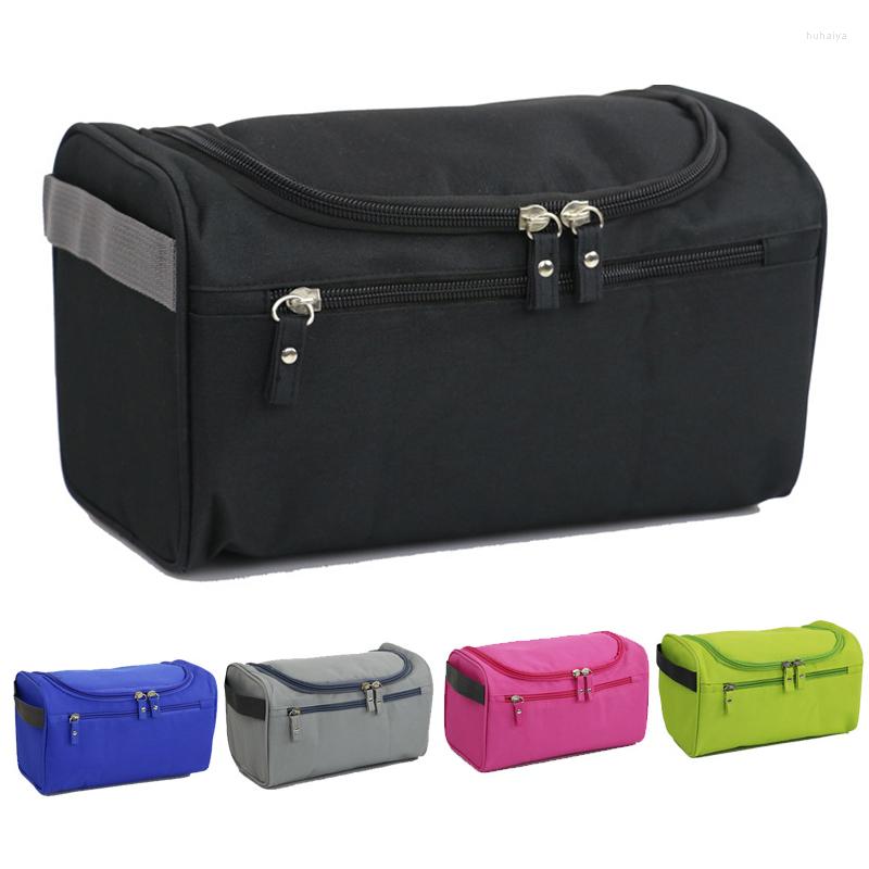 

Duffel Bags Portable Travel Cosmetic Storage Bag Women Men Makeup Zipper Pouch Ladies Hanging Bathroom Wash Toiletry Organizer, Black