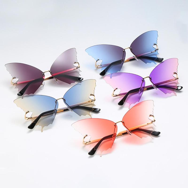 

Sunglasses Butterfly Shape Oversized Vintage Beach Shading Gradient Sun Glasses UV Protection