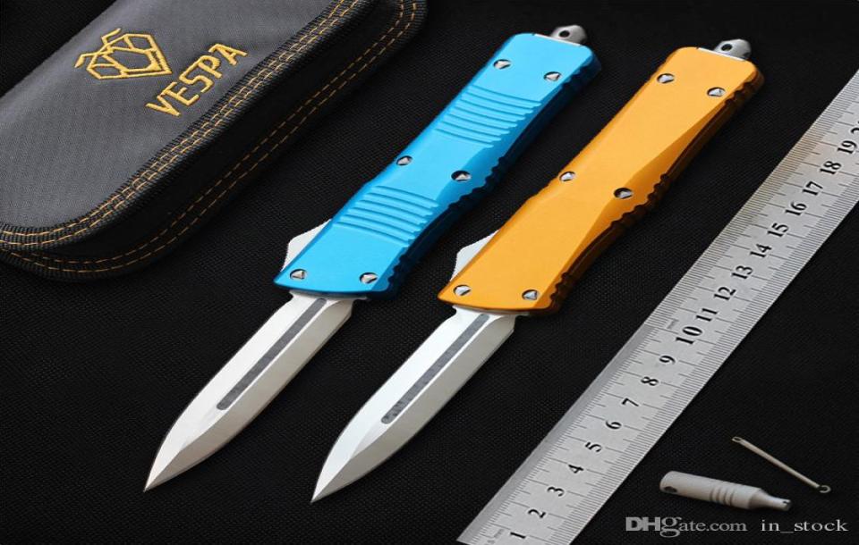 

VESPA knives Tactical Combat knife D2 steel blade Aluminum Alloy Handle hunting knife camping outdoor survival EDC tool auto pocke8344840