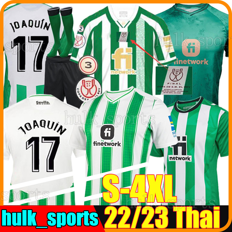 

4XL 23/24 real Betis soccer jerseys sustainability FEKIR copa DEL rey FINAL JOAQUIN B.Iglesias camiseta de futbol Juanmi ESTADIO LA CARTUJA 2023 men kids Kits sock sets, 23-24 special