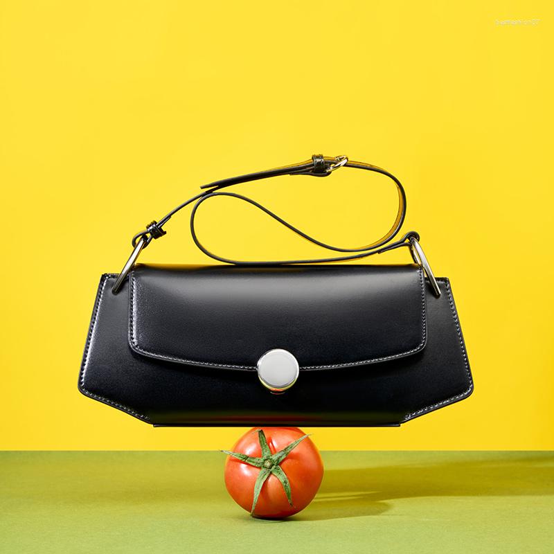 

Evening Bags 2023 Women's Bag Female Elegant Underarm Shoulder Lady Classical Vintage Design Genuine Leather French Style Handbag, Black