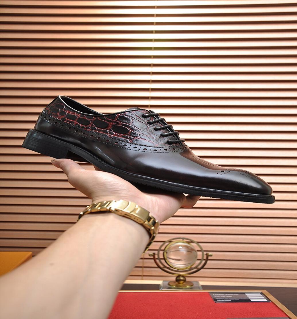 

High quality men039s fashion genuine leather comfortable casual oxfords formal business brand party wedding dress shoes size 387758067, Black