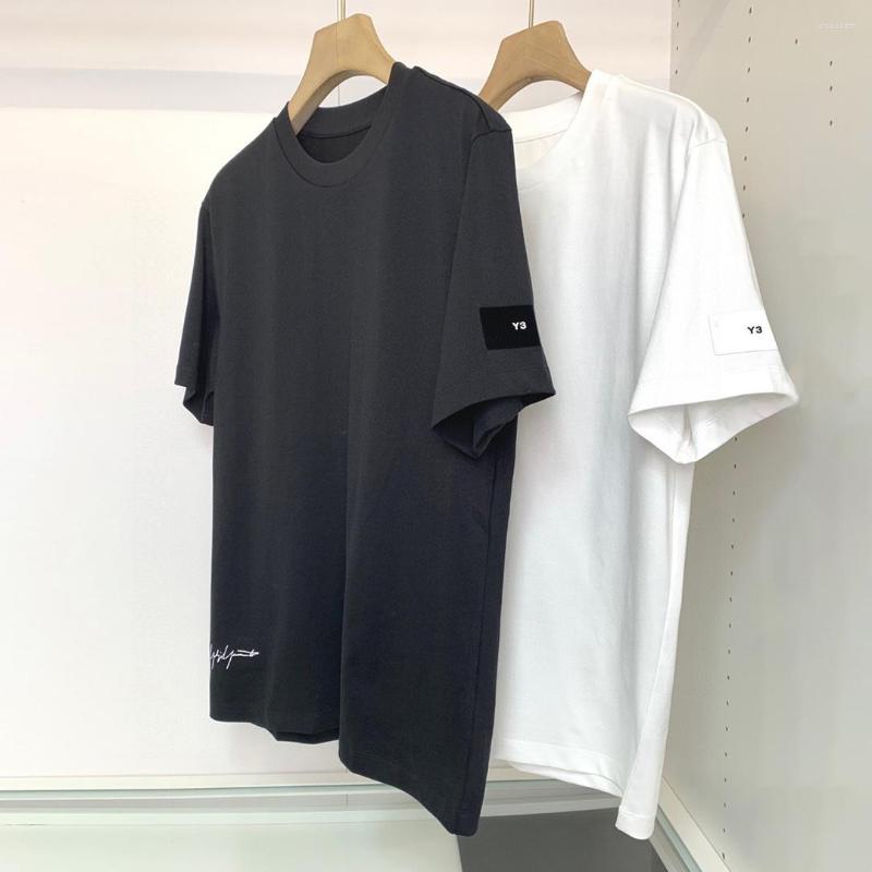 

Men's T Shirts 2023 Y-3 Summer Short Sleeve T-shirt Men Y3 Embroidered Letter Pure Cotton Round Neck TX949, Black