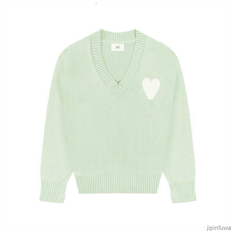 

Amies De Coeur Hoodie Fashion Amis Paris Designer Sweaters Embroidered a Heart Pattern v Neck Jumper Couple Sweatshirts M4m0