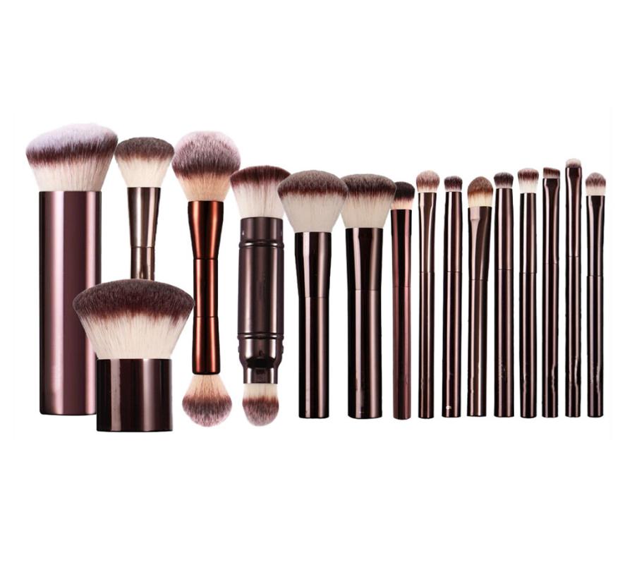 

EPACK Hourglass Makeup Brushes Powder Blush Eyeshadow Crease Concealer eyeLiner Smudger DarkBronze Metal Handle Cosmetics Tools8541075