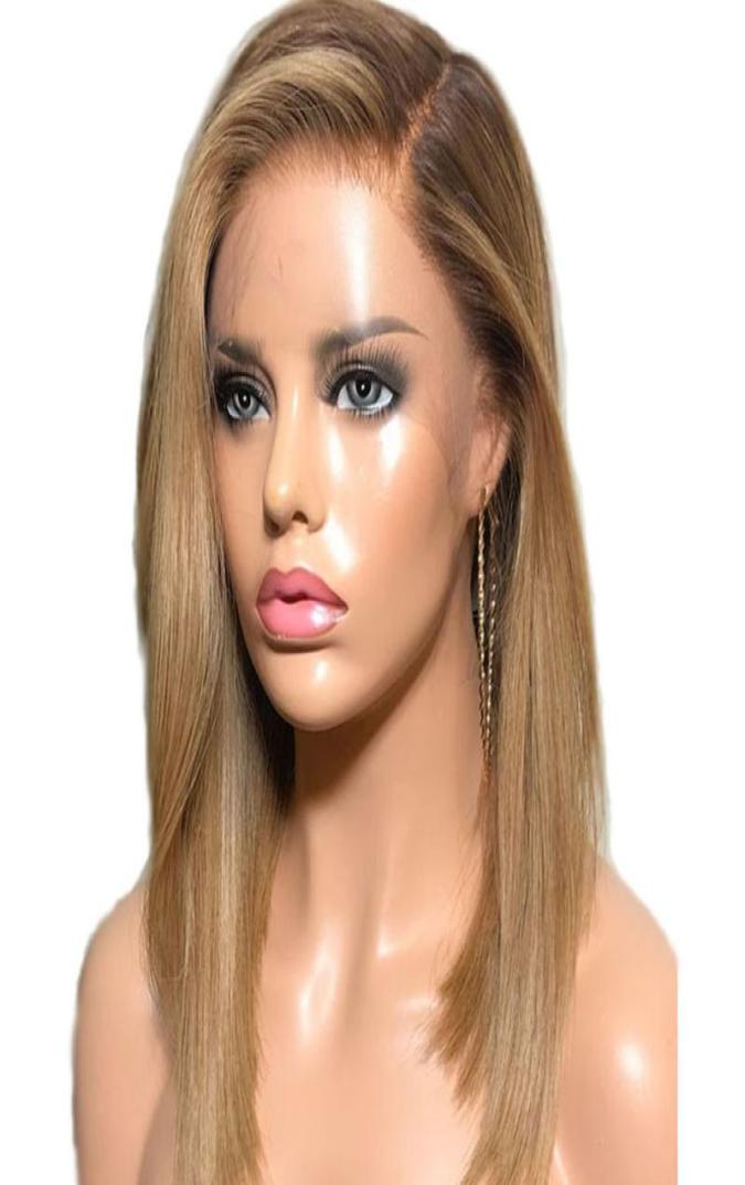 

Ombre Color Bob 44 Silk Top Swiss Lace Front Wig Straight Human Hair Natural Black Glueless Large Average Cap Wig Baby Hair3143066, Mix color