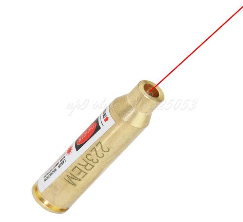 

10pcslot Tactical Hunting Riflescope Laser Red Dot 223REM Brass Cartridge Bore Sight Sighter 556 Nato Boresight4430299