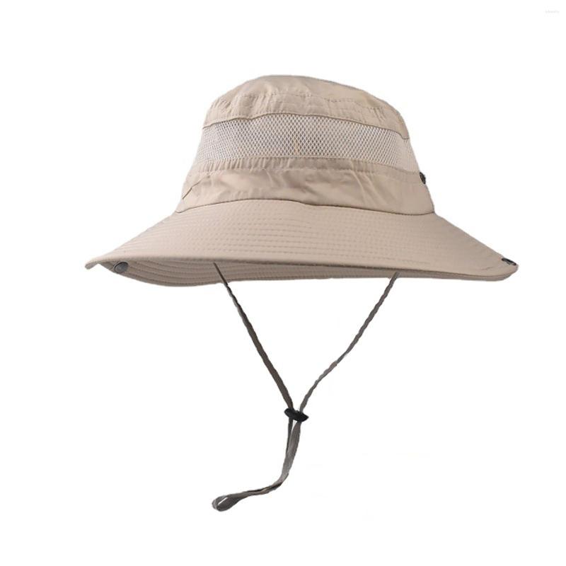 

Wide Brim Hats Sun Hat Sunscreen Bucket Waterproof Foldable, Beige