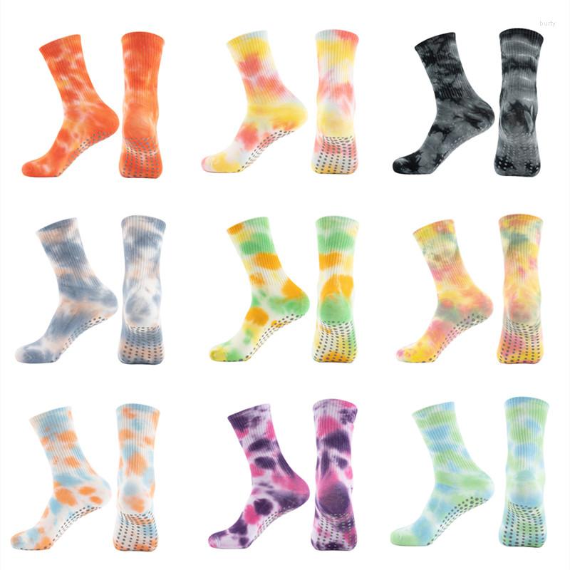 

Men's Socks Fashion Tie-dyed Skateboarding Sport Colorful Women Non Slip Street Sports Basketball Yoga Middle Tube Crew, 10