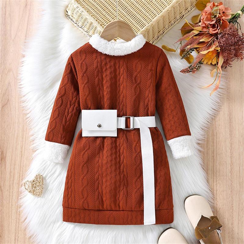 

Girl Dresses Girls Sleeveless Dress Toddler Baby Rib Sweater Soild Long Sleeve Princess Fluffy Tulle Sparkly For, Pink