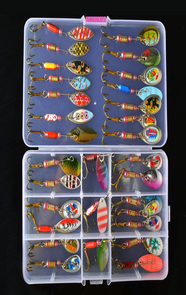 

TOMA Spoon Lure Set Spinner bait 27g Trout Pike Metal Fishing lures Kit Crankbait FreshSalt Water Isca Artificial Hard Bait 20101130745