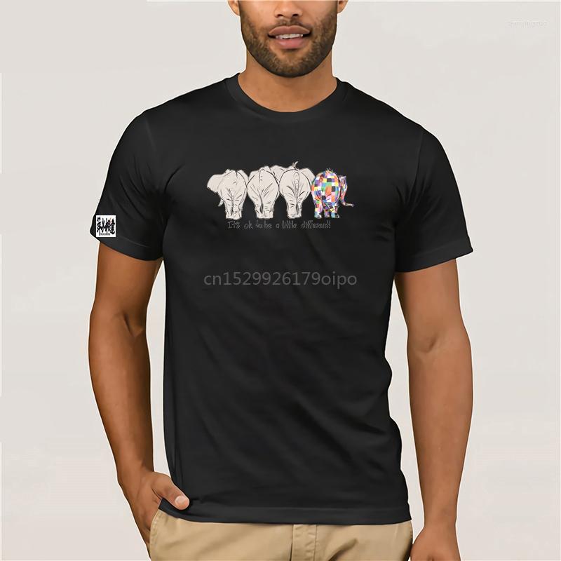 

Men's T Shirts 4550D Autistic Elephant ItS Ok To Be A Little Different T-Shirt, Yellow(men)
