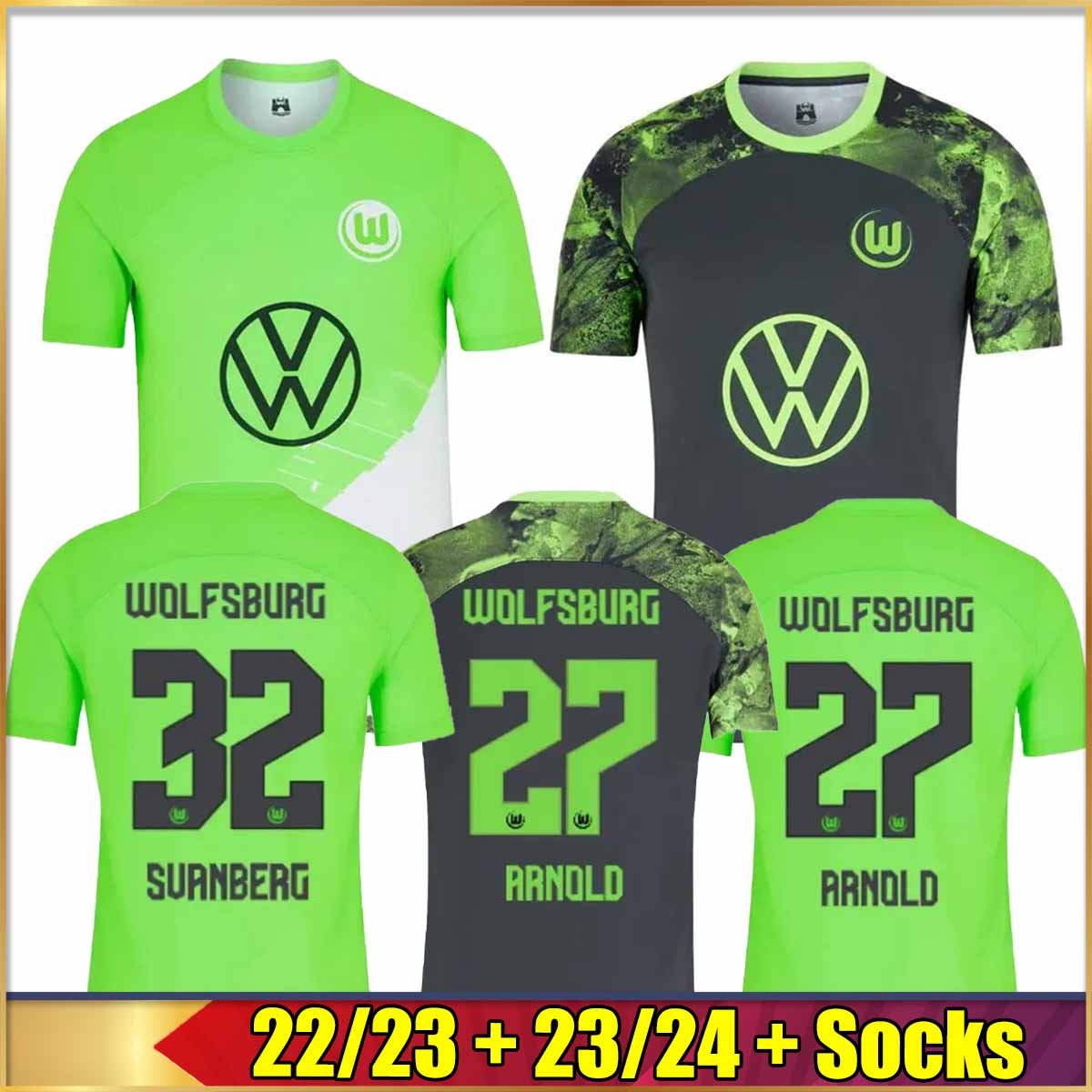 

KAMINSKI 23 24 LACROIX Wolfsburg soccer jersey WALDSCHMIDT L.NMECHA BAKU F.NMECHA WIND ARNOLD GERHARDT 2023 2024 Home Away football shirts uniform Jerseys de futbol, 01