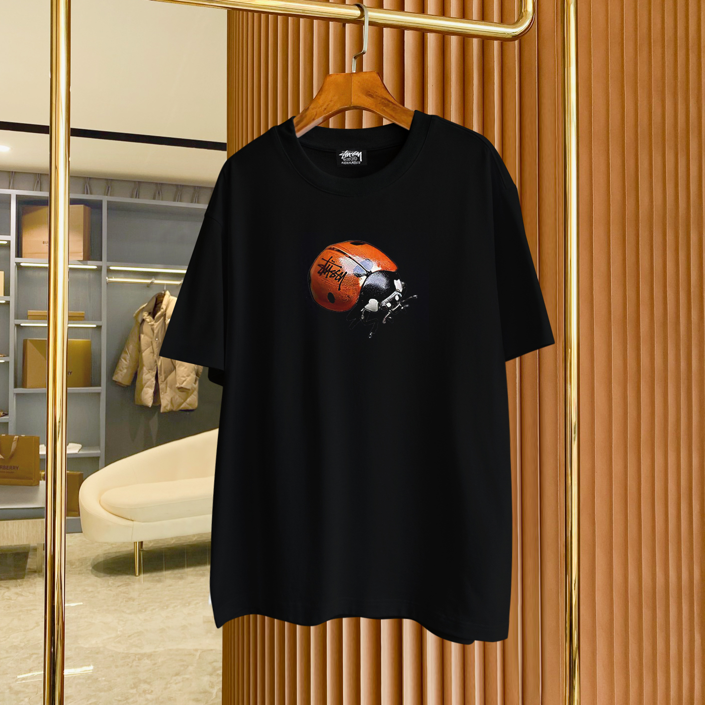 

Men's Plus Tees & Polos Round neck embroidered and printed polar style summer wear with street pure cotton 11eqe1