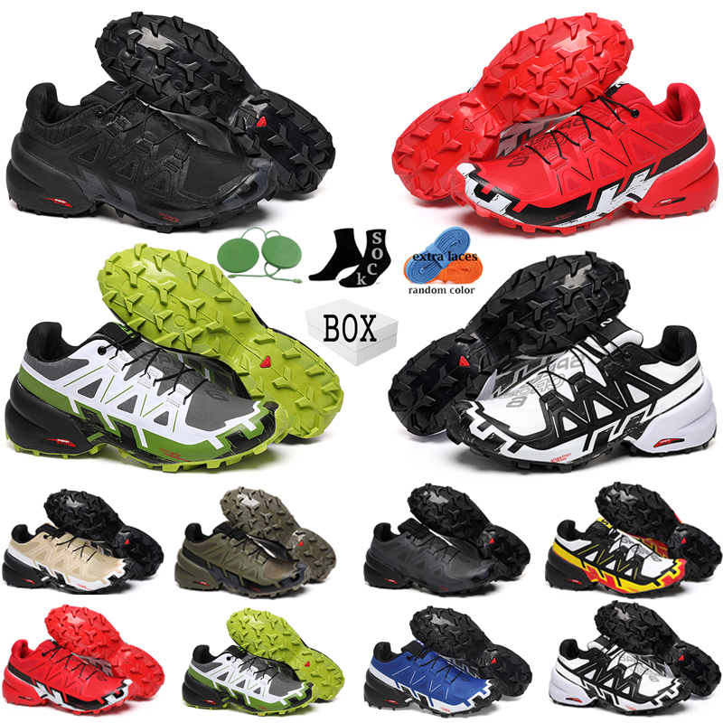 

Original mens Running Shoes solomon original speed cross 6 SpeedCross designer trainers Personality White Black Men Sports sneakers jogging shoes EUR 40-46 with box