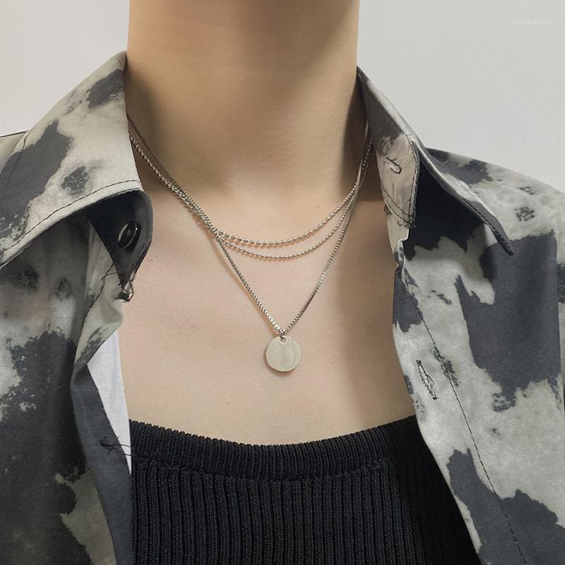 

Pendant Necklaces U-Magical Exquisite Multi-layer Queen Portrait Necklace For Women Geometric Round Bead Metal Chain Jewellery