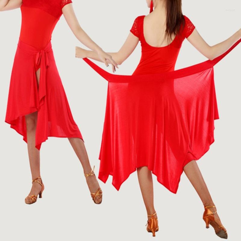 

Skirts Summer For Women 2023 Black Purple Red Color Professional Irregular Hem Dancing Skirt Latin Dance Female