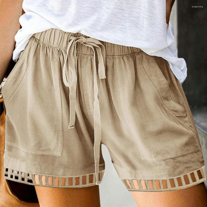 

Women's Shorts Beautiful Women Summer Hollow Out Casual Breathable Lady Loose Garment, Green