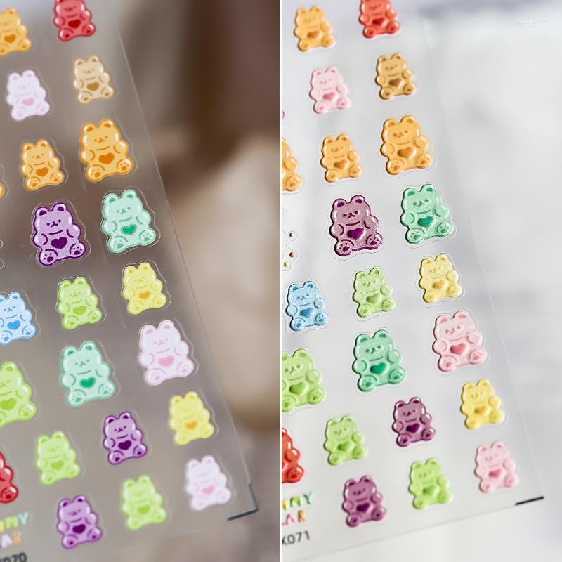 

Nail Stickers Technology Ultra-thin Thin Transparent Adhesive Cartoon Bear KX Series, 070-3d