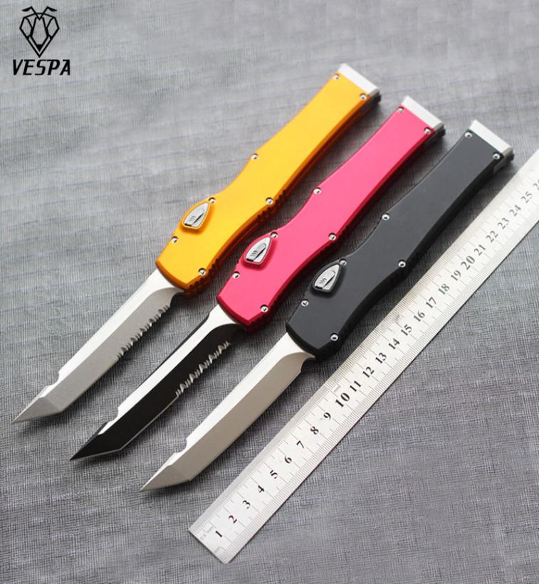 

VESPA Version D2 balde knife Aluminum handlesurvival outdoor EDC hunt Tactical tool dinner kitchen knife3637245