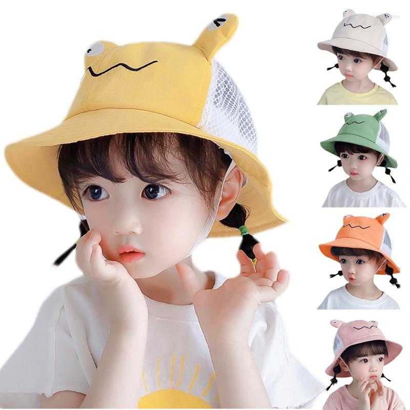 

Berets Toddler Kids Cartoon For FROG Bucket Sun Hat Breathable Mesh Sunscreen Fishe