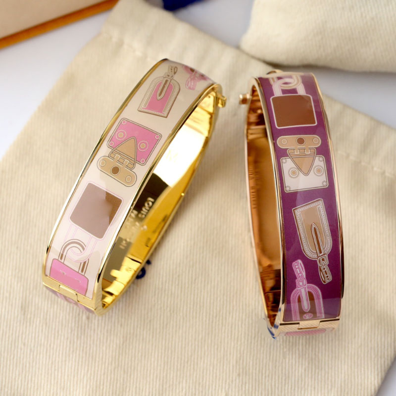 

Enamel clic bangle for women charm bracelets cuff top quality